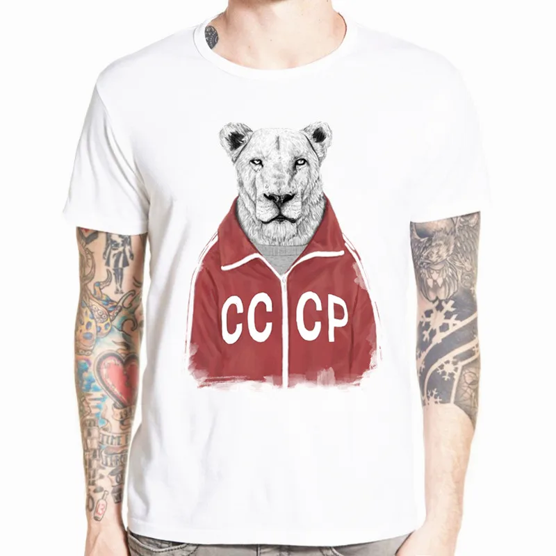 CCCP футболка Гагарина дизайн новая мужская футболка с коротким рукавом летняя крутая мужская одежда с круглым вырезом HCP875 - Цвет: HCP4473A