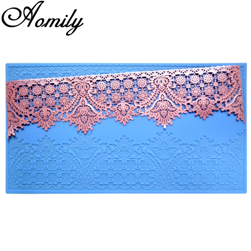 Двойная кружевная подвеска Aomily в форме цветка силиконовая форма украшение для