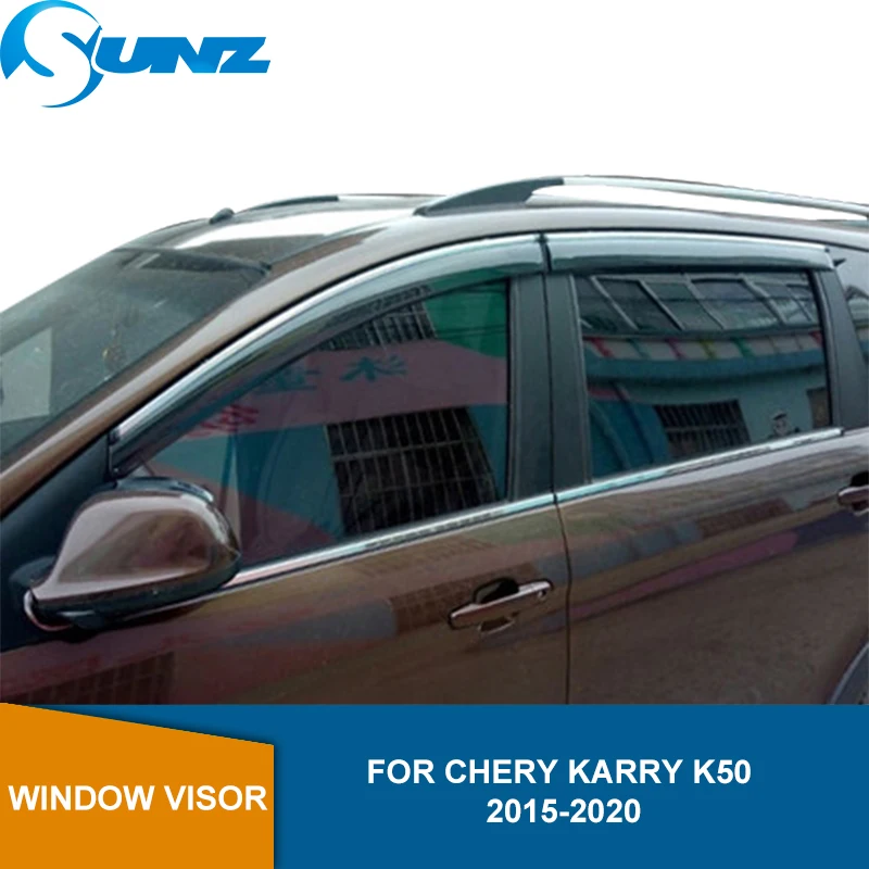 

Side Window Visor For Chery Karry K50 K50S K60 2015 2016 2017 2018 2019 2020 Sun Rain Deflector Weather Shield SUNZ