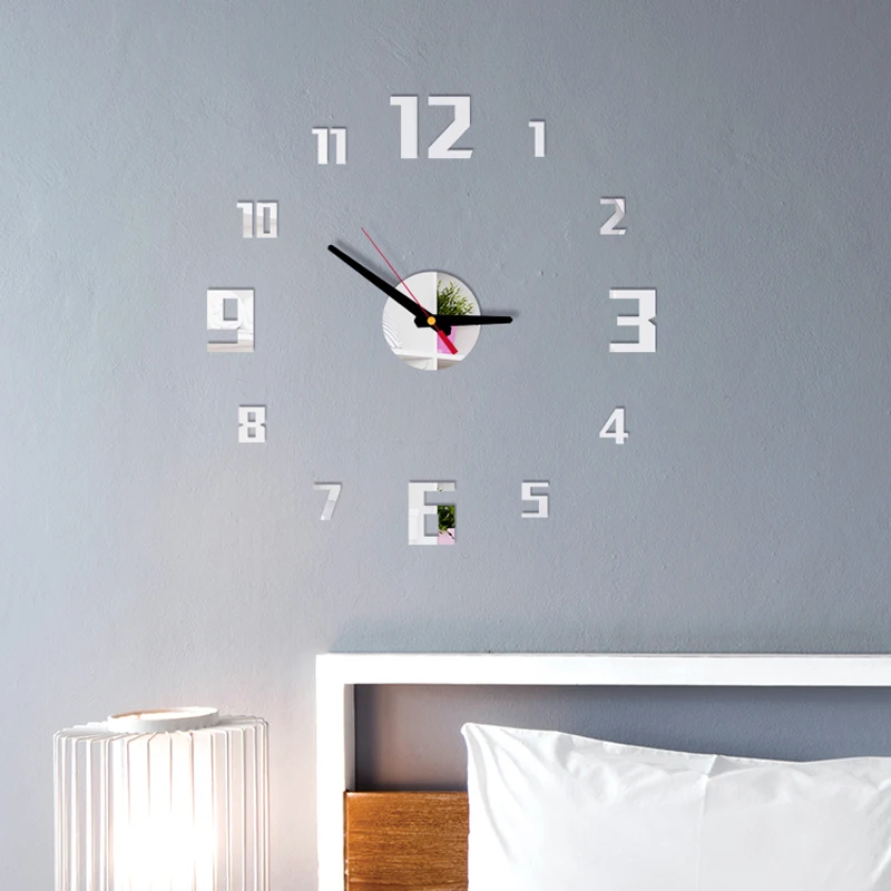 Цифровые настенные часы сделай сам современное искусство акриловые 3D зеркальные