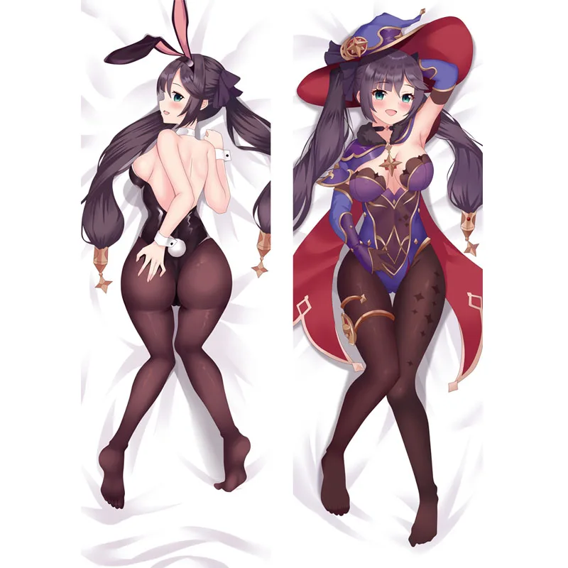 

Anime Game Genshin Impact Dakimakura Mona Bunny Body Pillow Case Otaku Cosplay Huggable Pillowcase Pillow Covers Home Decor Gift