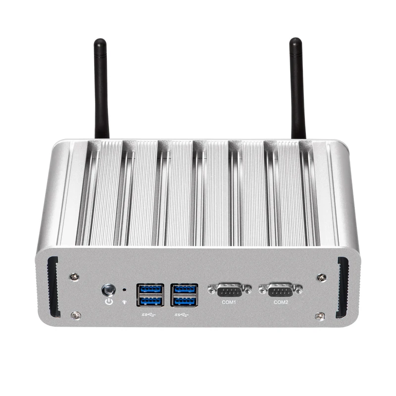 Мини ПК Intel Core i7 5500U i5 5200U i3 5005U Линукс Windows двойной гигабитный LAN Dual COM RS232 Порты HDMI VGA 4xUSB3. 0, Wi-Fi, HTPC