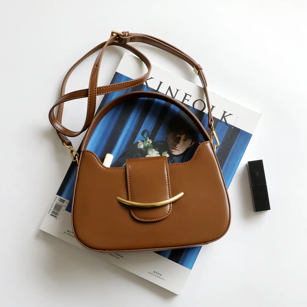 2021 Genuine Leather Mini Tote Bags for Women Fashion Button Shoulder Messenger Bag High Quality Ladies Handbags and Purses