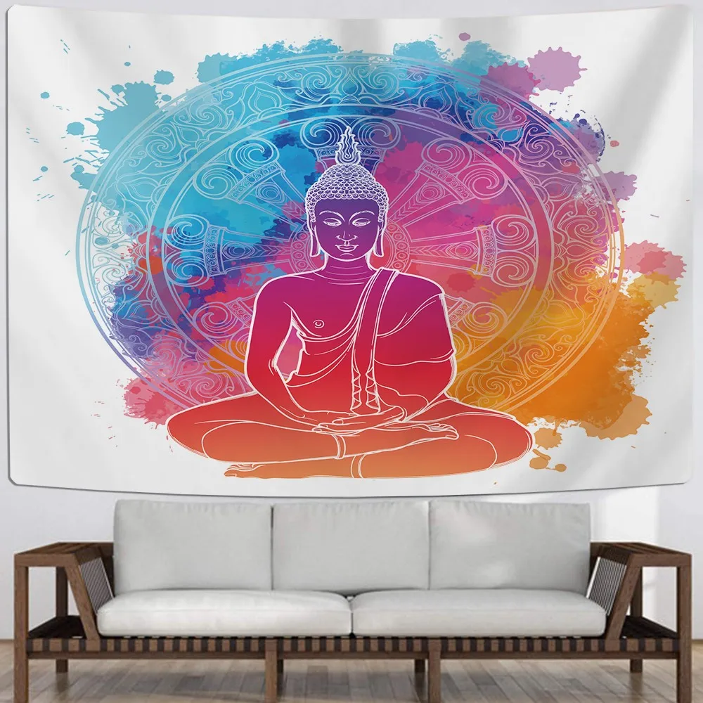 Гобелены с Буддой китайский Религия настенный домашний текстиль гобелен 3D принт