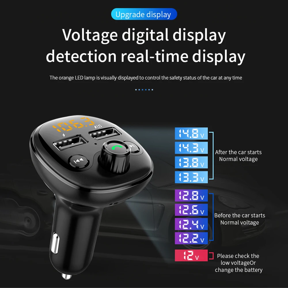 Автомобильный FM передатчик с MP3 плеером Bluetooth Quick Charge 3 0 QC для Volvo XC60 XC90 S60 V70 S80 S40 V40 V50
