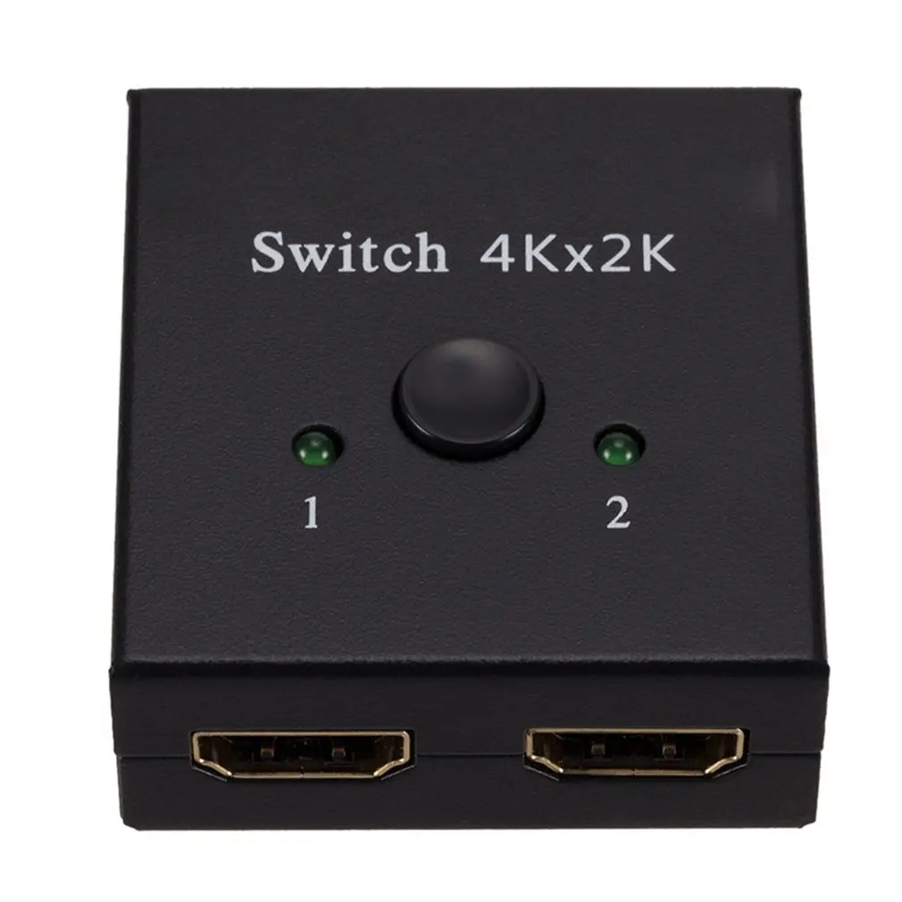 

HDMI-совместимый сплиттер 4K KVM двунаправленный 1x 2/2x1 адаптер HDMI-совместимый переключатель 2 в 1 для PS4/3 ТВ-приставки переключатель адаптер
