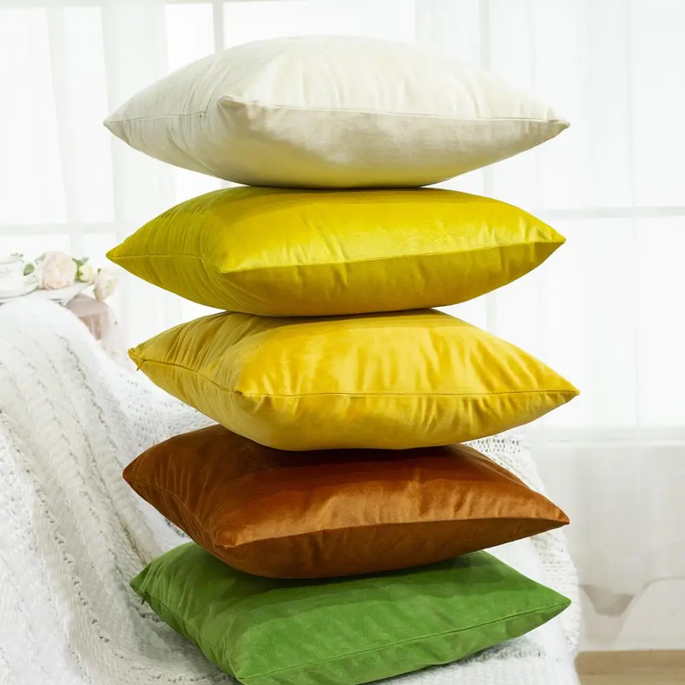 26 цветов s Бархатный Чехол для подушек декоративный чехол квадратный подушки