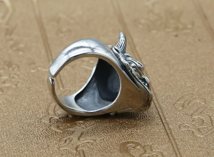 Твердые 925 пробы серебряные мужские S маски prajna панк кольцо в стиле хип-хоп кольца