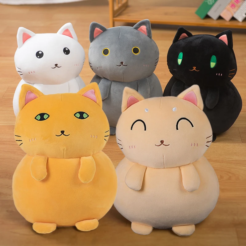 

New Nice Kawaii Blessing Cat Plush Toys Stuffed Cute Cat Fat Doll Lovely Animal Pillow Soft Cartoon Cushion Kid Christmas Gift