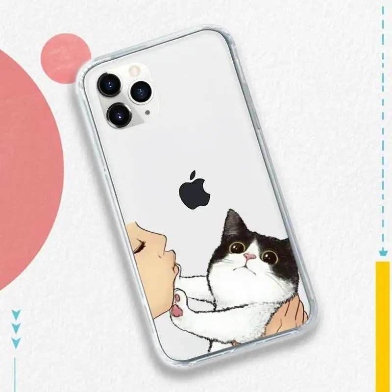 

Don't kiss My Cat cute cat Phone Cases Transparent soft For iphone 5 5s 5c se 6 6s 7 8 11 12 plus mini x xs xr pro max