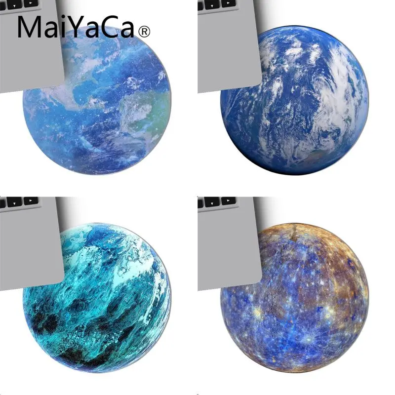 

Игровые круглые коврики для мыши MaiYaca Series с планетами, нескользящий коврик для ноутбука и ПК, коврик для мышки 220x220 мм, круглый коврик для мыш...