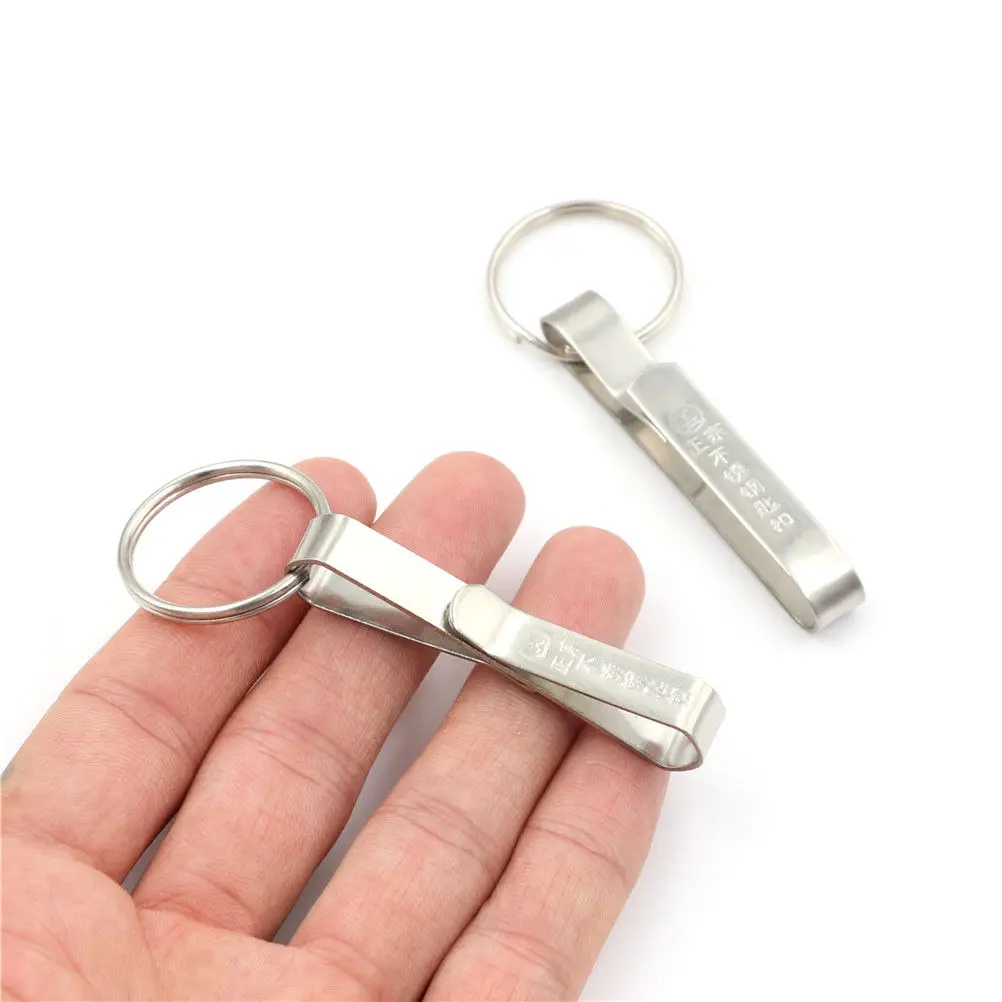 

1PC Anti-lost Stainless Steel Detachable Keychain Waist Belt Clip Buckle Hanging Key Ring Holder