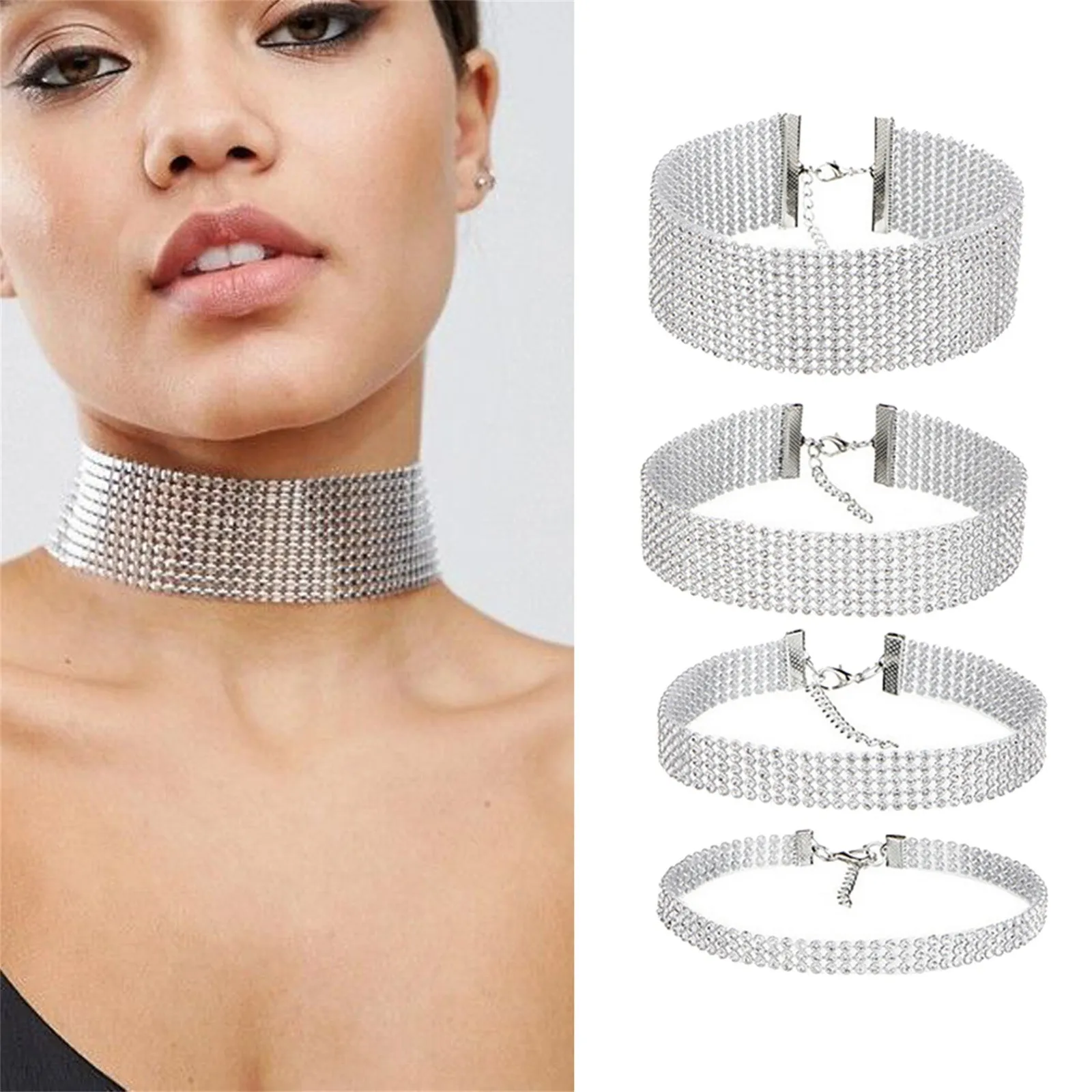 Новое популярное модное женское ожерелье Стразы с кристаллами ювелирные изделия