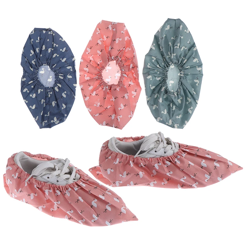 

1Pair New Reusable Elastic Shoe Cover Home Indoor Antiskid Overshoes Student Machine Room Bird Dust Proof Feet Covers
