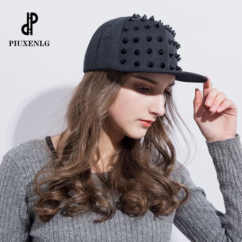 Унисекс стиль панк оригинальная джазовая Снэпбэк Кепка с шипами и заклепками