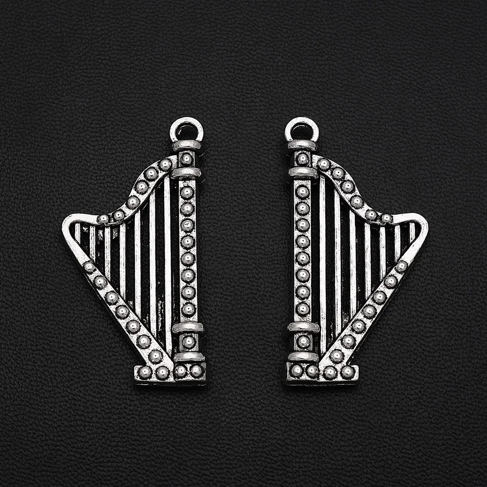 Посеребренные подвески в античном стиле для музыкальных инструментов смешанные