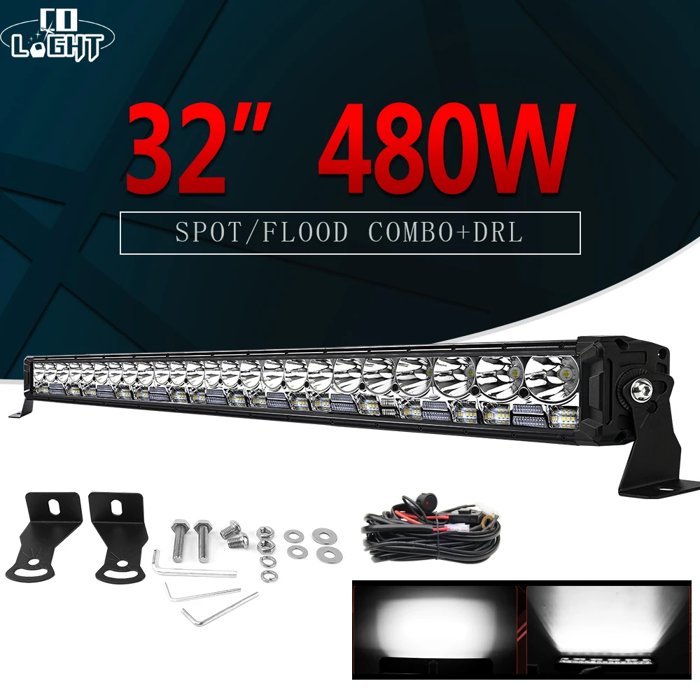 CO LIGHT 12D светодиодные панели комбо 32 &quot480 Вт DRL для 4x4 внедорожных 4WD ATV UAZ грузовиков