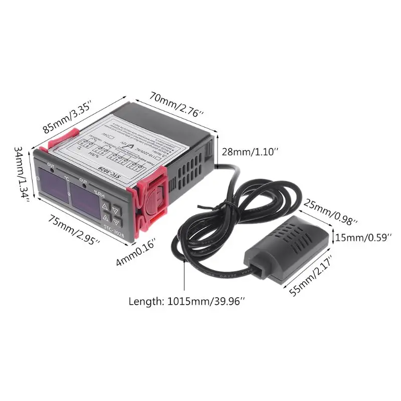 

Digital Thermostat Humidistat Humidity & Temperature Controller AC 110V 220V 10A 95AA