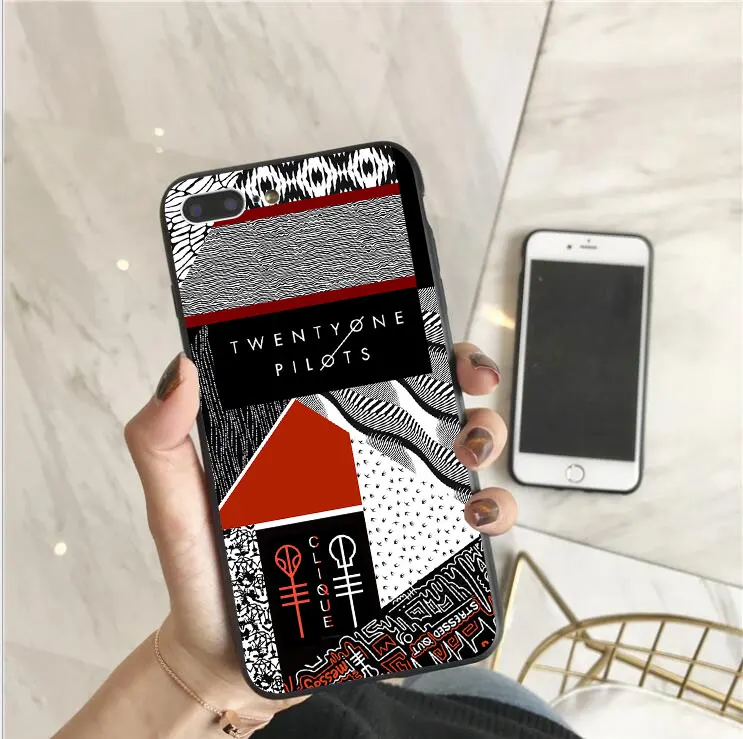 Чехол Twenty One Pilots 21 для Coque iPhone 7 8 XS MAX чехол из мягкого ТПУ задняя крышка 6 6S Plus 5 5S SE X XR