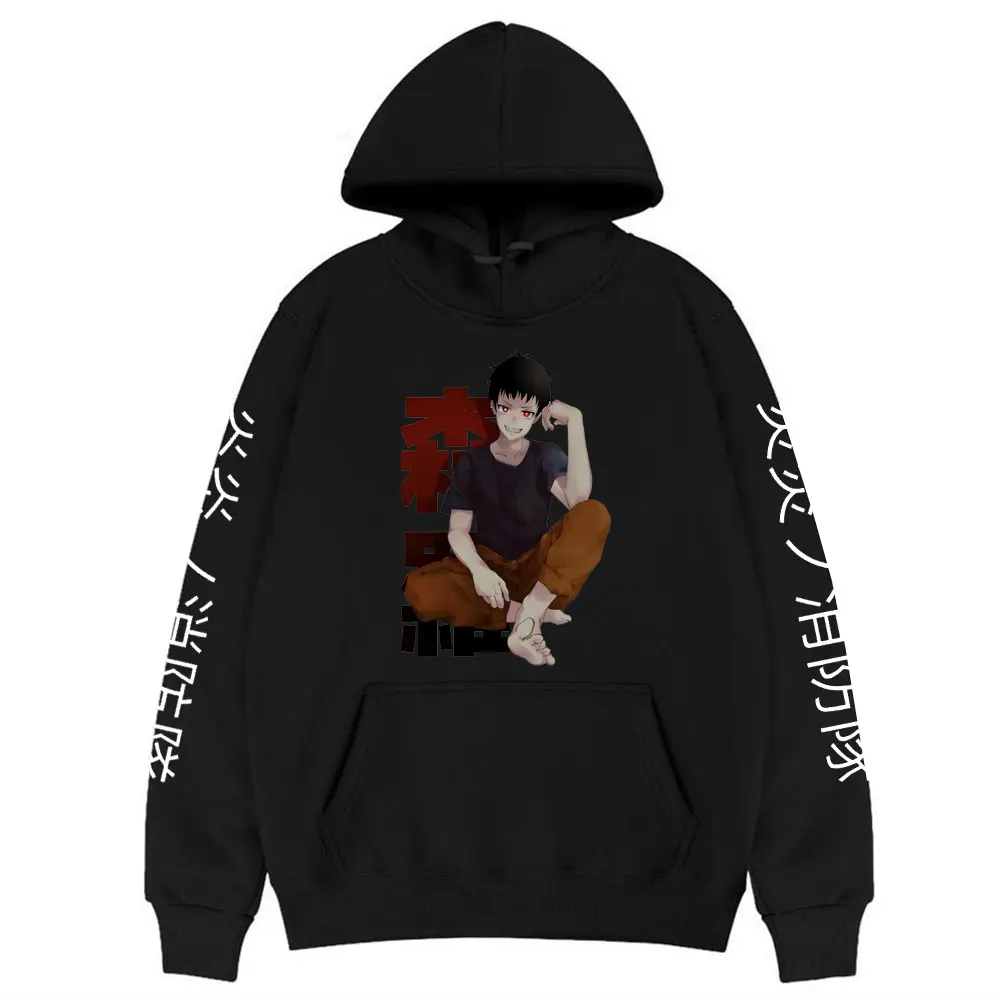 

Hot Sell Anime Fire Brigade of Flames Hoody Sweatshirt Mens Oversized Hoodies Shinra Kusakabe Pattern Clothes Fire Force Hoodie