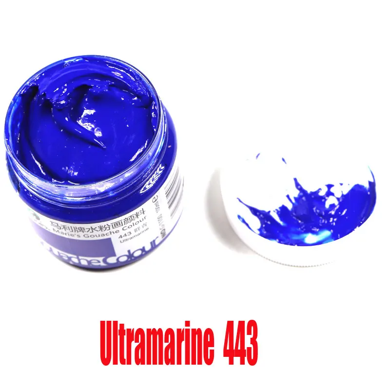 Ultramarine 443 100 мл/бутылка гуашь пигмент Искусство Ручная роспись специальный пигмент школьное искусство специальная краска великолепный гуашь пигмент 42 цвет optiona - Цвет: Ultramarine 443
