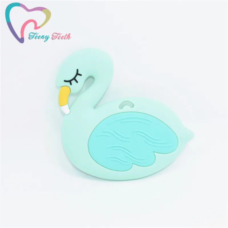 Teeny Teeth 10 шт. Прорезыватель в форме лебедя Фламинго силиконовая Подвеска для детей