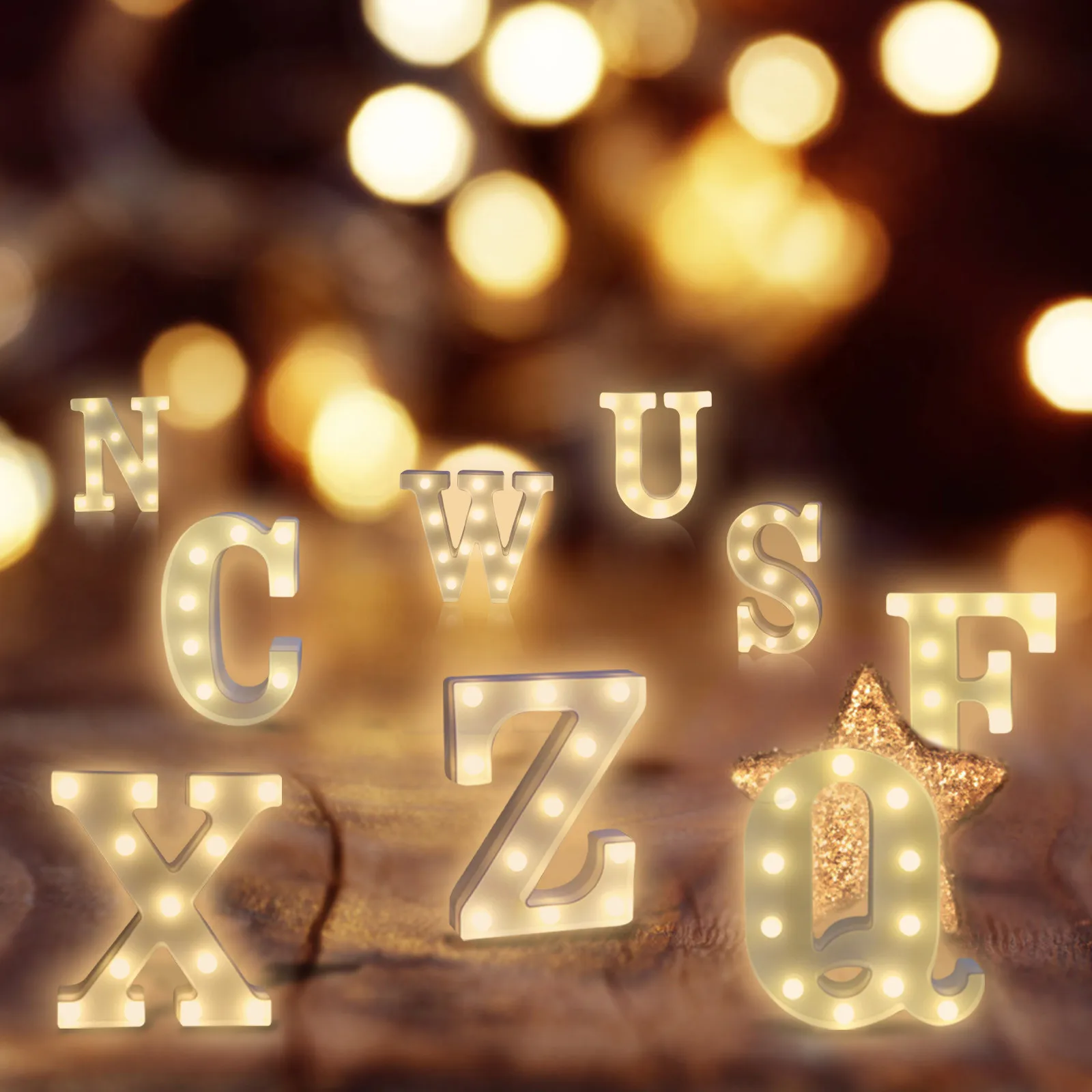 Remote control DIY Luminous Lights LED Letter Night Light Creative Letters Alphabet Number Battery Lamp Party Decoration | Лампы и