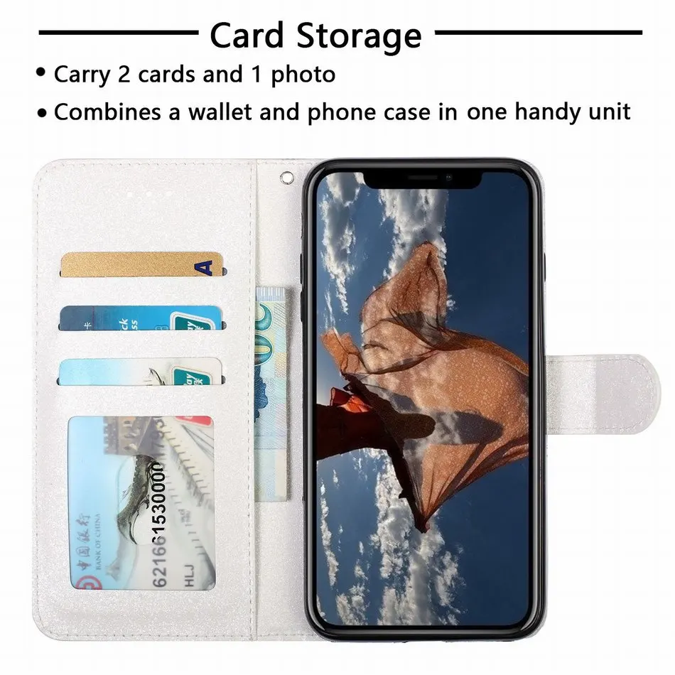 Роскошный телефонный флип-чехол для apple iPhone X XS XR 11 Pro Max 6 6S 7 8 Plus, чехол-подставка, окрашенный мужской женский кошелек E16F