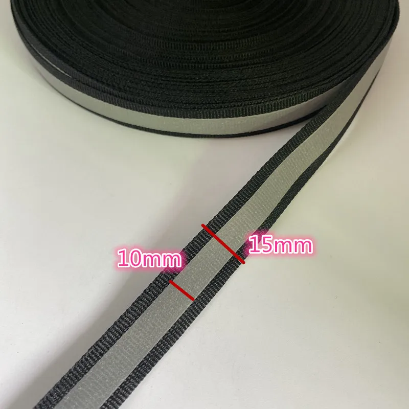 Новинка 5 ярдов Черная безопасная Серебристая Светоотражающая ПРИШИТАЯ тканевая