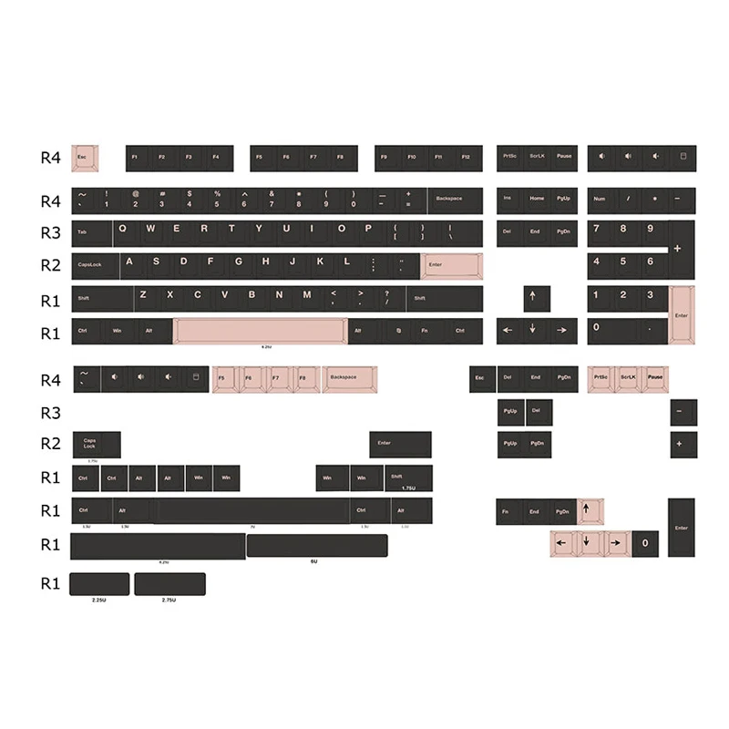 

Late Cherry Theme Keycap Cherry Profile 160Keys PBT Double-shot Font For Wired Mechanical keyboard