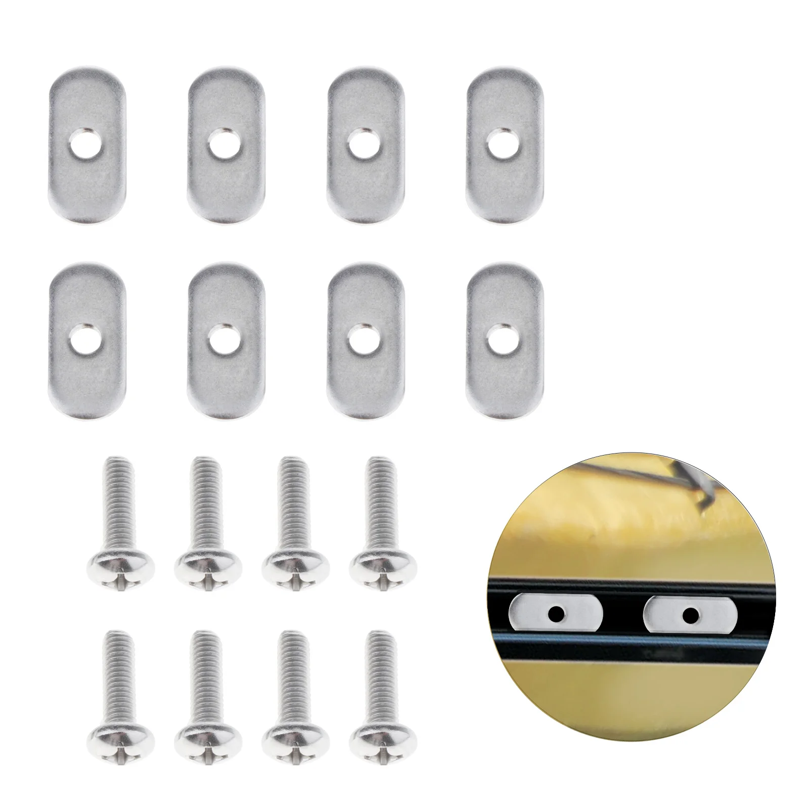 

8 Sets Kayak Rail Screw Nut Hardware Replacement Mounting Kayaks Canoes