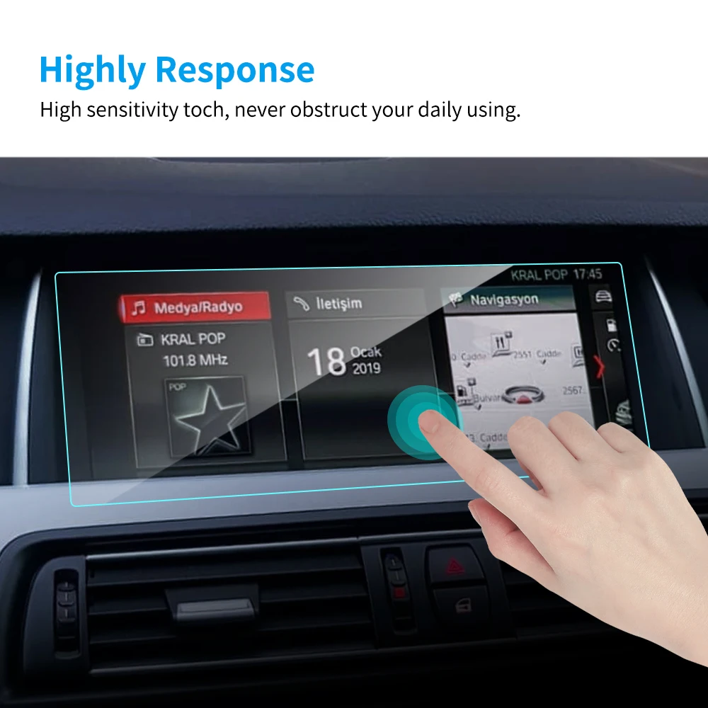 Автомобильный протектор экрана GPS-навигации 10 2 дюйма для BMW F01 F02 7 серии HD