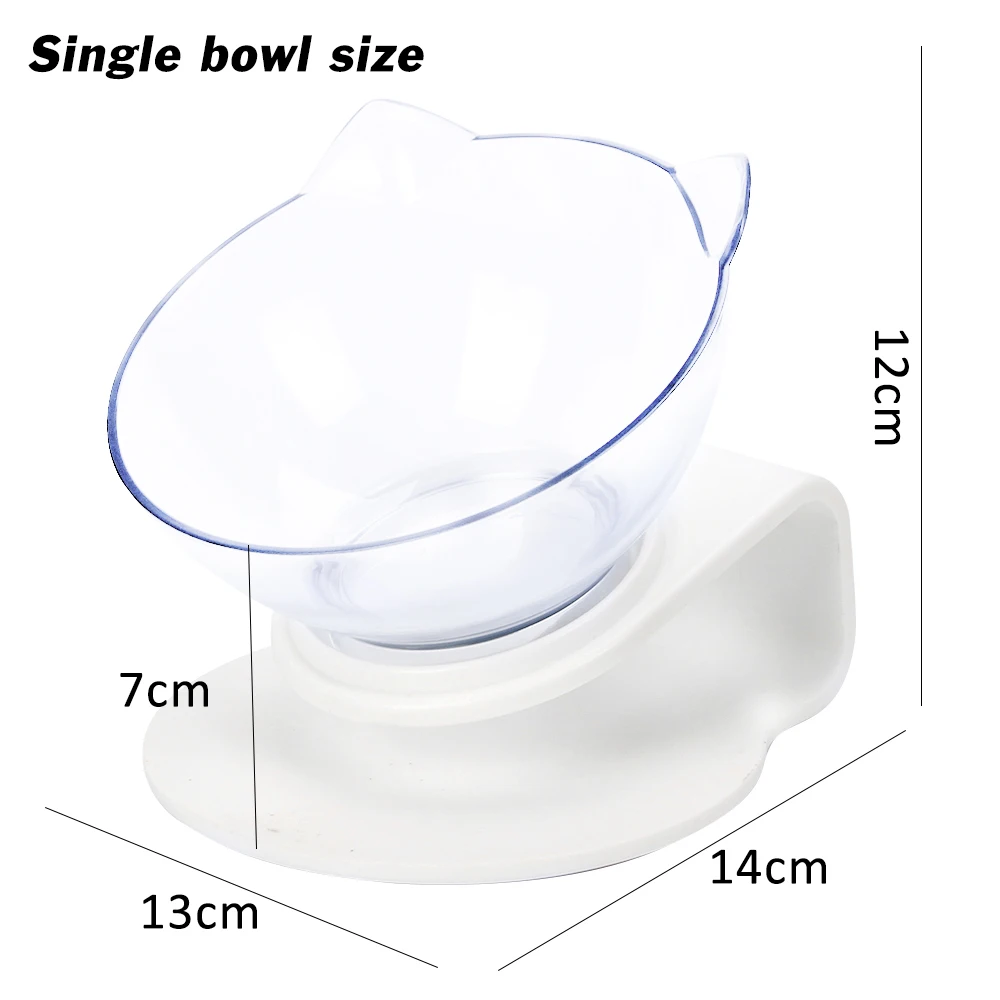 С прозрачными вставками кошачья миска с рельефными подставка Кошка Миски для