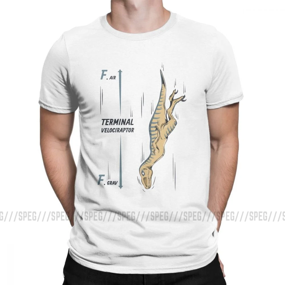 2019 модные терминала в натуральную величину Велоцираптор футболки Для мужчин 100%
