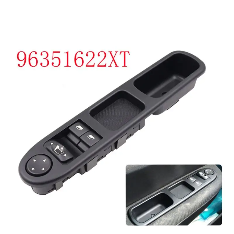 

Front Left Driver Side Power Control Window Switch for Peugeot 307 96351622XT L9BC