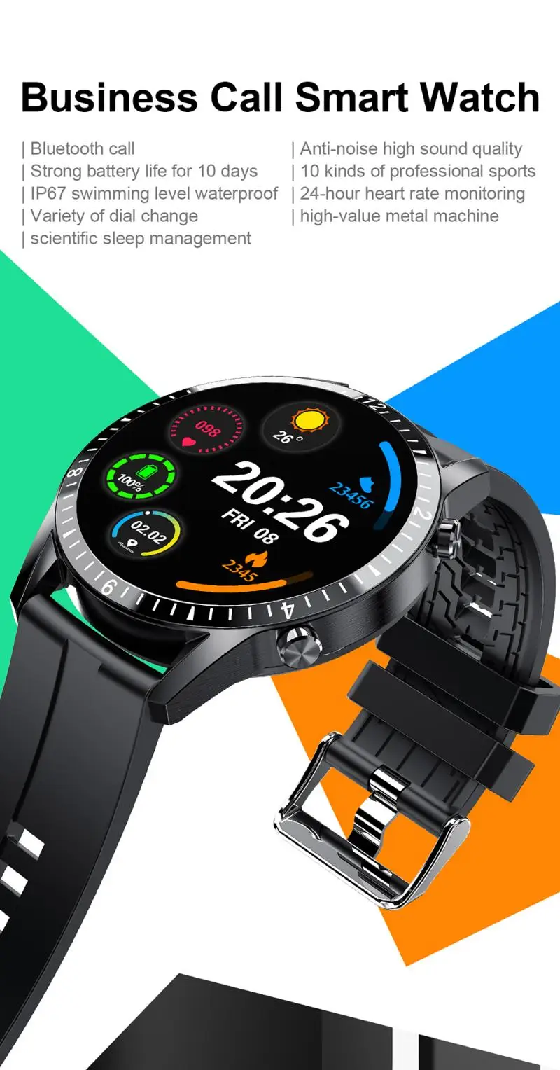 

I9 Smart Watch Heart Rate Blood Oxygen Bluetooth Phone Music Exercise Tracker IP67 Waterproof Smart Bracelet For Android Ios