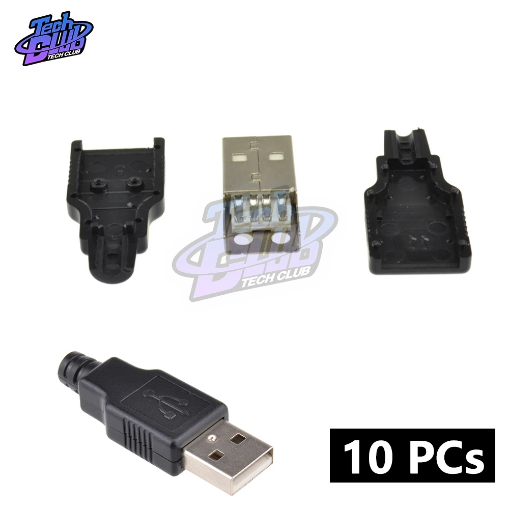 10 шт. 4 контактные разъемы USB 2 0 типа A папа|Детали и аксессуары для приборов| |