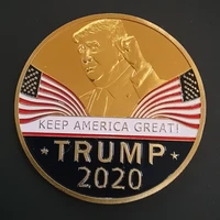2020 trump double sided flag double sided painted trump trump metal commemorative coin challenge coin coins collectibles