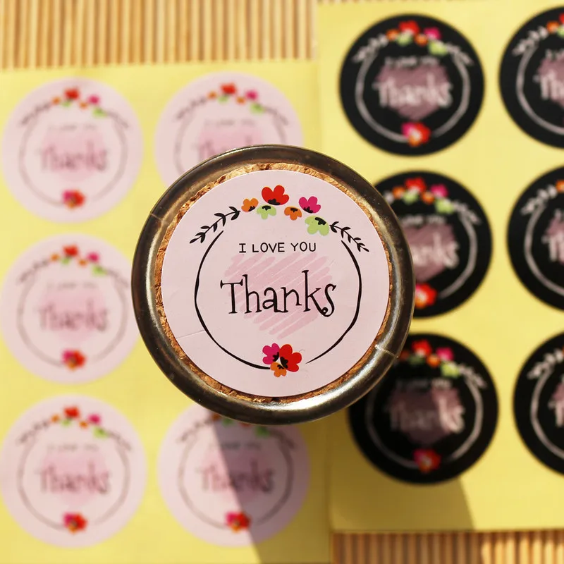 108 шт. в упаковке Подарочная коробка гирлянда с надписью Thank You наклейка для конфет