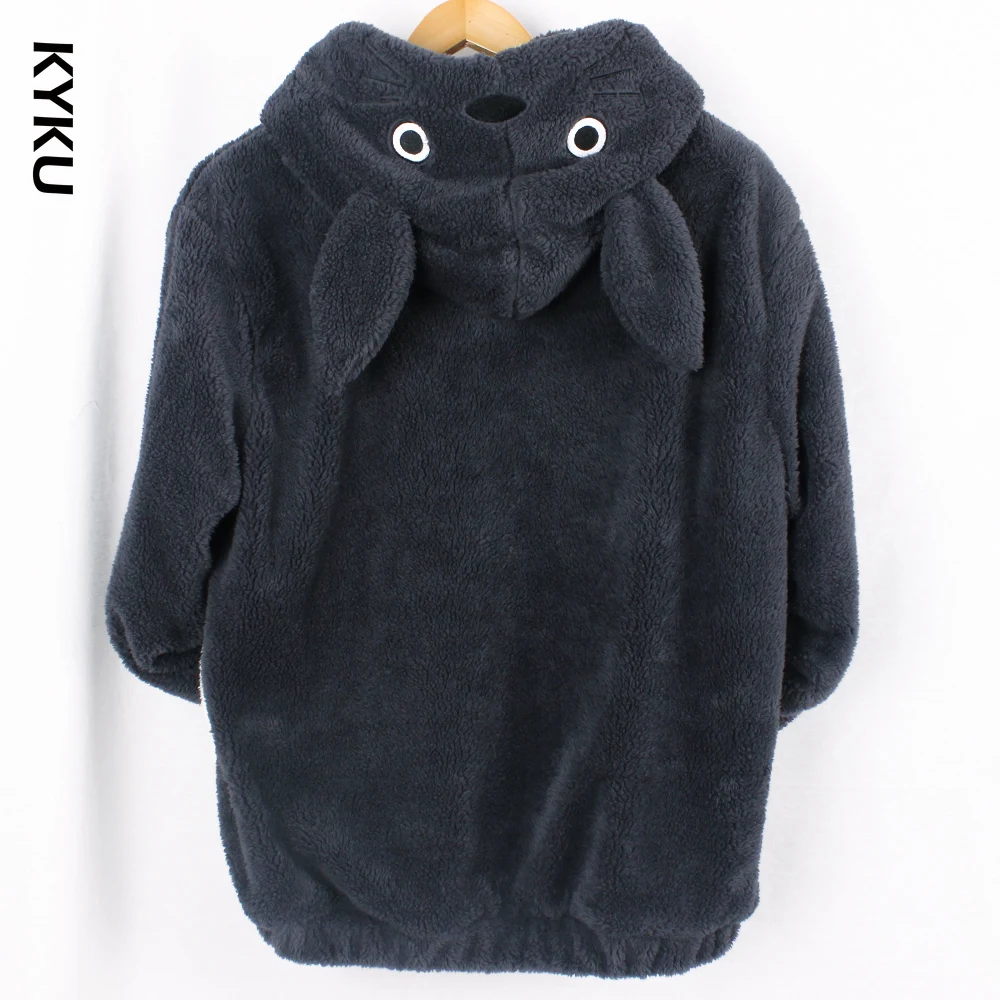 

New Harajuku Totoro Kawaii Hoodie Sweatshirt My Neighbor Coat Cosplay Fleece Overcoat With Ears Harajuku Cute Jackets Christmas