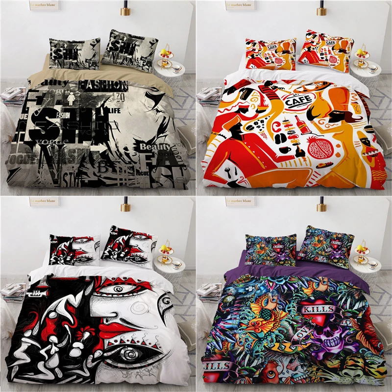 

3D Abstract Duvet Cover Pillowcases 2pcs Single 3pcs Twin Full Queen King Size Soft Bedding Sets Home Textiles All Seasons Used