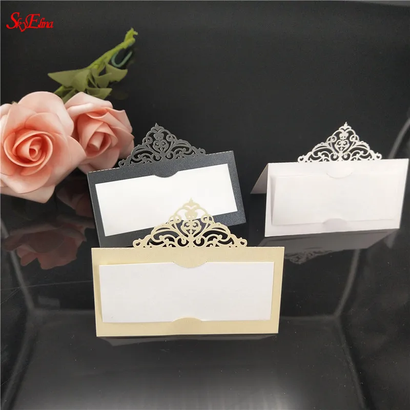 100 шт./лот лазерная резка свадебное место имя карты бумажные сиденье стол