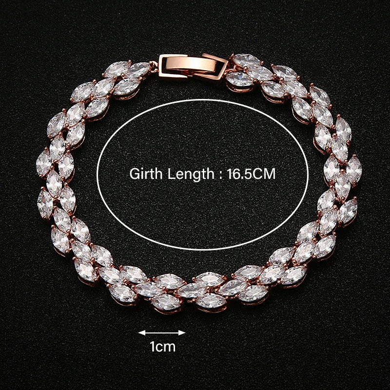 3 ряда изысканный ромб AAA кубический цирконий браслет Фианит циркон кристалл