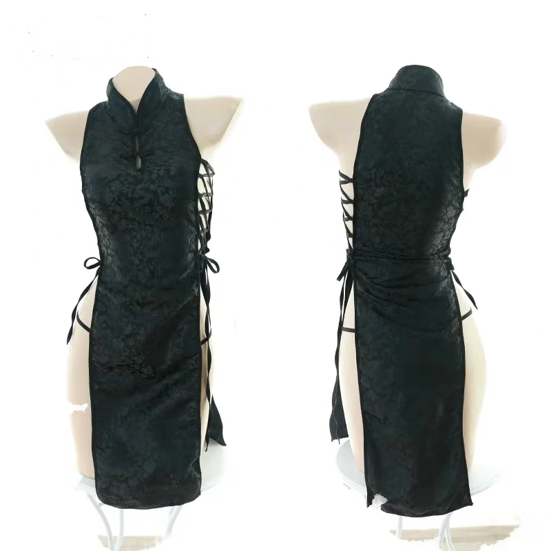 Жаккардовое Бандажное платье с разрезом пикантное традиционное китайское