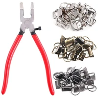 promotion 36 sets 25mm 3 colors key fob hardware with 1pcs key fob pliers glass running pliers tools with jaws