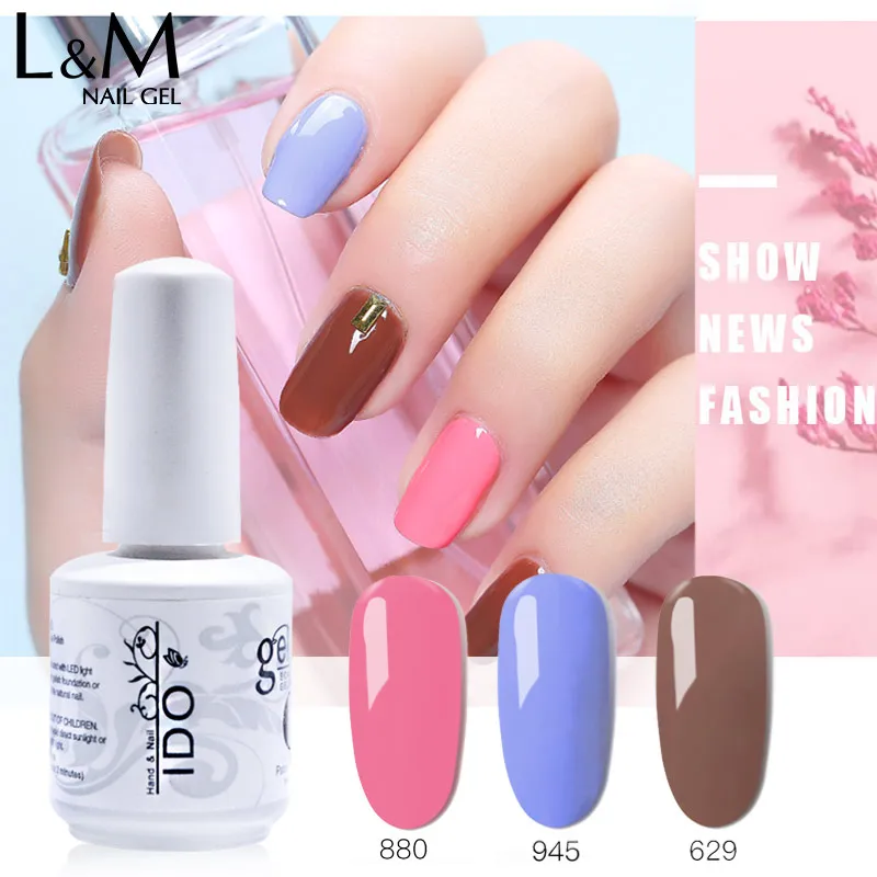 

3 Pcs/lot IDO nail gelpolish colorful New matching series Nail gel Polish UV &LED soak off nails polish long lasting