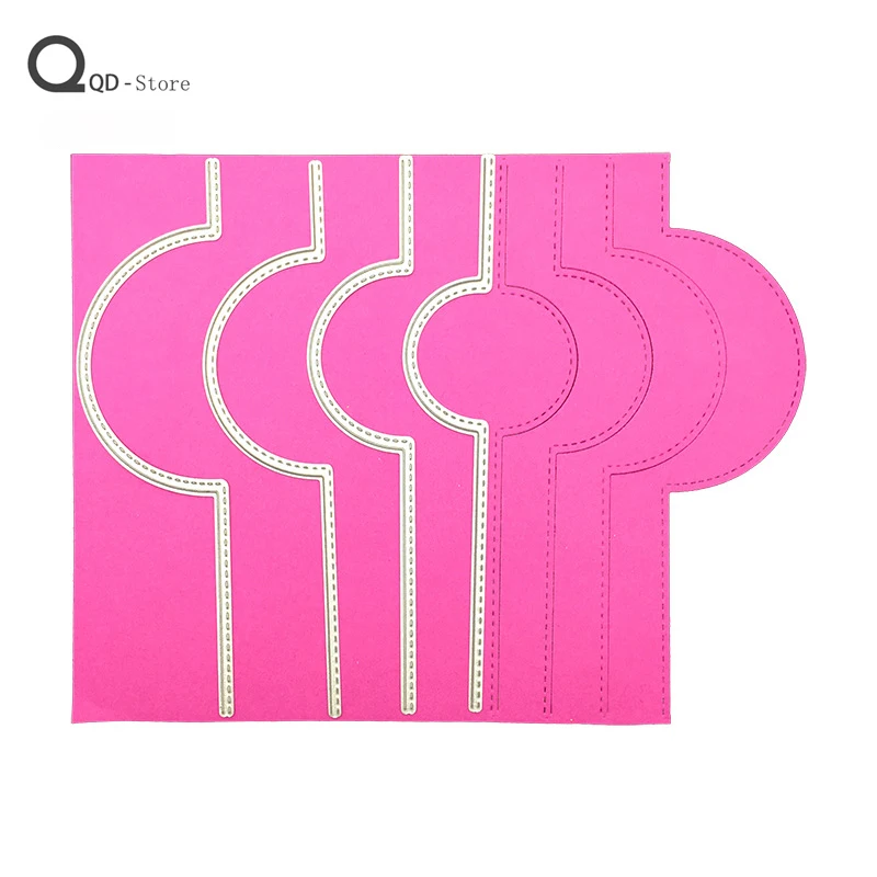 

Scrapbooking Metal Cutting Dies Educational Geometry Four-Piece Set DIY Card Make Mould Model Craft Decoration New 2021