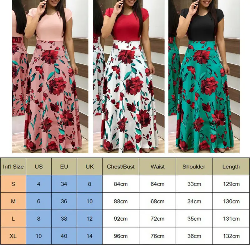 

Fashion Summer Maxi Long Dress Women Floral Split Cocktail Party Sexy Beach Sundress Dress vestidos Female Stylish Dress Style