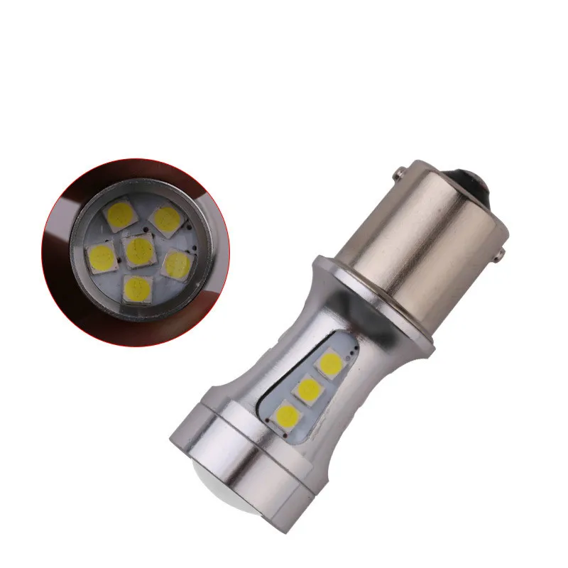 10 шт. P21W BA15S 1156 18 Вт 18SMD светодиодный Белый чип 3030 1157 7443 T15 Автомобильные стоп