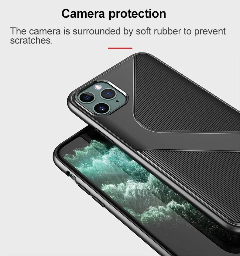 Для iPhone 11 Pro Max чехол TPU Мягкий силиконовый анти-осенний противоударный